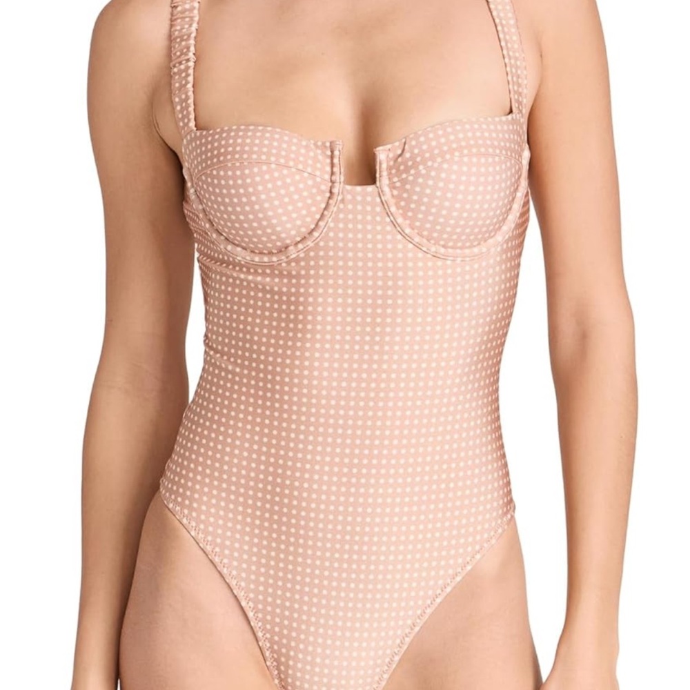 Solid & Striped Polka Dot One Piece Swimsuit